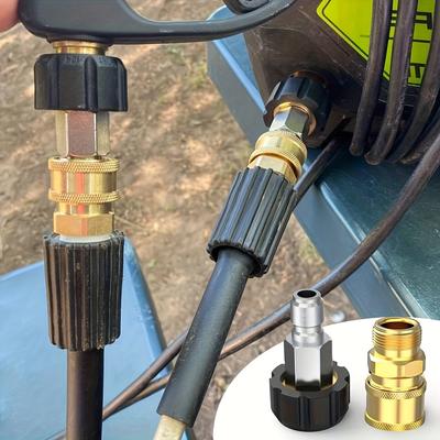 2/8ks Sada adaptérů pro vysokotlaký čistič, Sada pro rychlé připojení s metrickým M22 vnitřním otočným závitem na 3/8'' rychlospojku