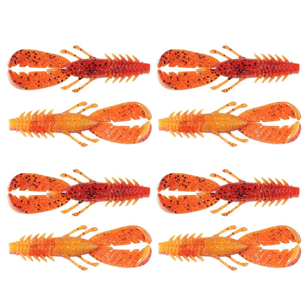 8pcs Artificial Swimbait 7.5cm Fishing Baits Lure 3.7g Shrimp Soft Bait Fishing Accessories Crawfish Lure for Bass Trout