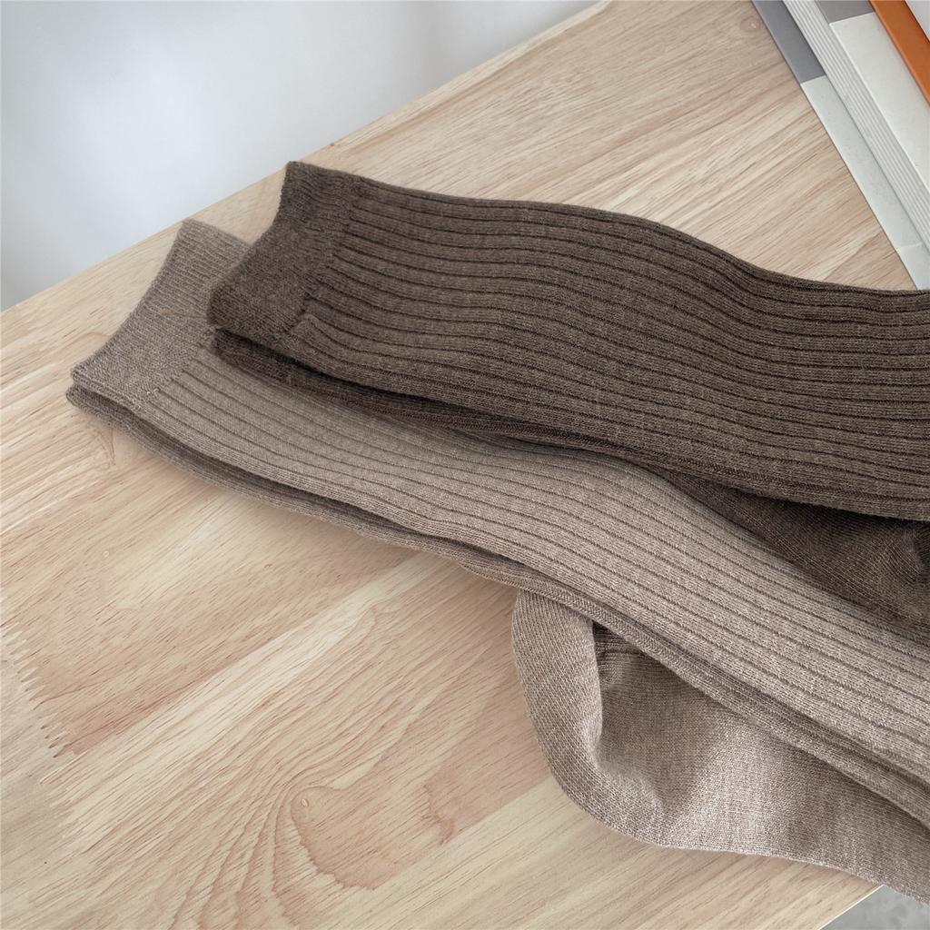 Knitting Cotton Women Stockings Autumn Winter Warm Thigh High Stockings Ladies Girls Fashion Solid Knee Socks Women Long Socks