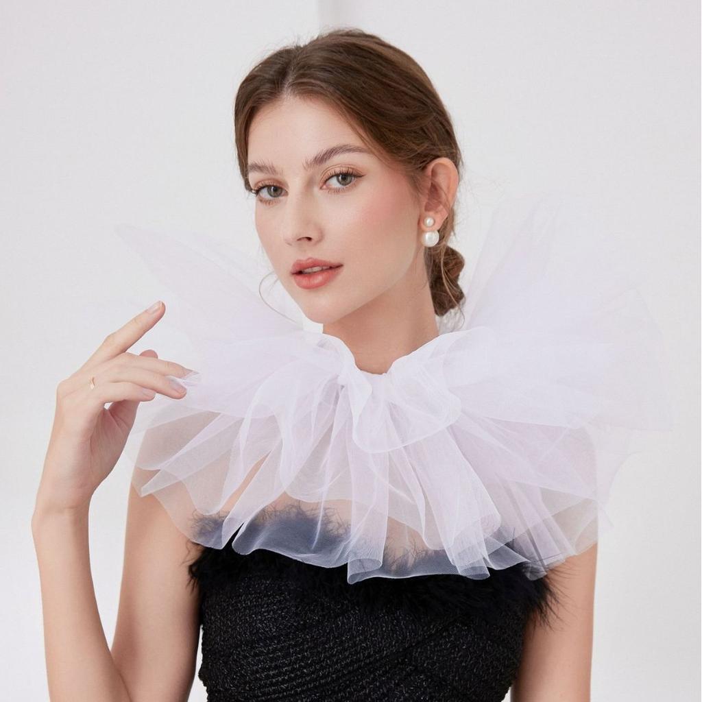 Novelty Detachable Collar for Womens and Mens Fake Collar Autumn Sweater Lapel Half Shirt Blouse Neckwear Tie False Collars