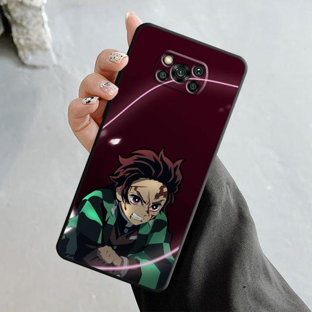 Case For Xiaomi Poco X3 Nfc X4pro M3 C40 For Mi 12 11 10 10t 8 Note10 Lite 11ultra 11t Pro F1 Cartoon Anime Demon Slayer Nezuko