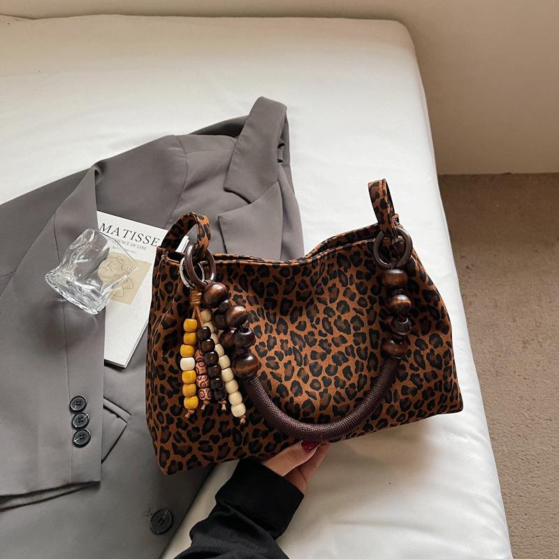 Exquisite Retro Leopard Print Bag, Stylish Large-capacity Tote Bag, Fashionable and Casual Single-shoulder Bag