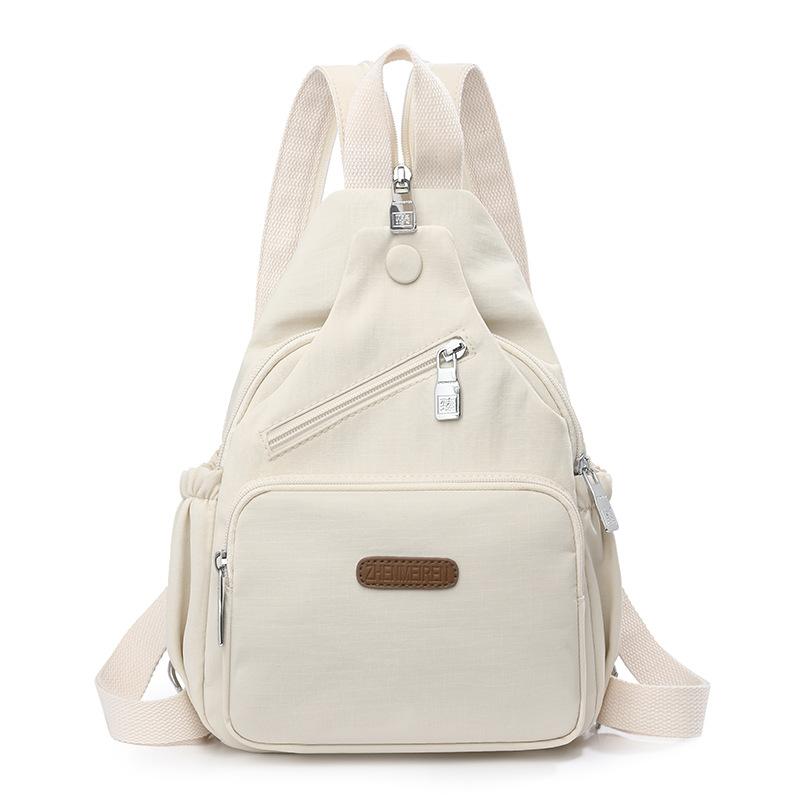 

Многофункциональный рюкзак для женщин, походная сумка на грудь, дорожный рюкзак большой емкости бежевый