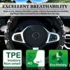 Diamond-Printed Elastic Non-Slip Car Steering Wheel Cover - Interior Accessory without Inner Ring Handlebars