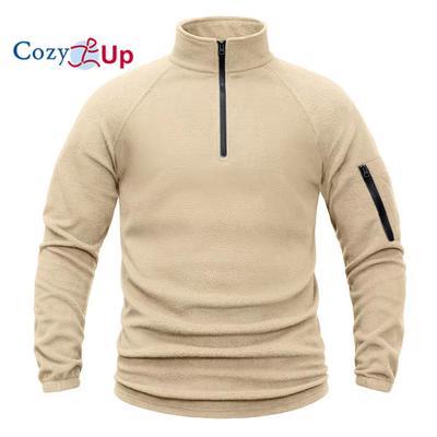 Herren-Fleecejacke, warmes Fleece, einfarbiger Flanellpullover, taktische Fleecejacke mit Stehkragen