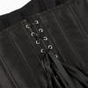 JYL TS Black Ding Summer Women's Retro Palace Style Waist Wrapped Zipper Chest Wrapped with Bone Shaped Clothing