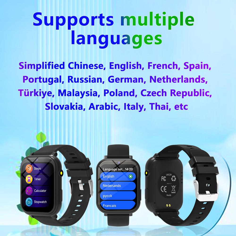 1.83 Inch HD Camera Kids Smart Watch 18 Games Step Counting Sleep Monitoring Alarm Clock Smartwatch Children Boys Girls Gifts