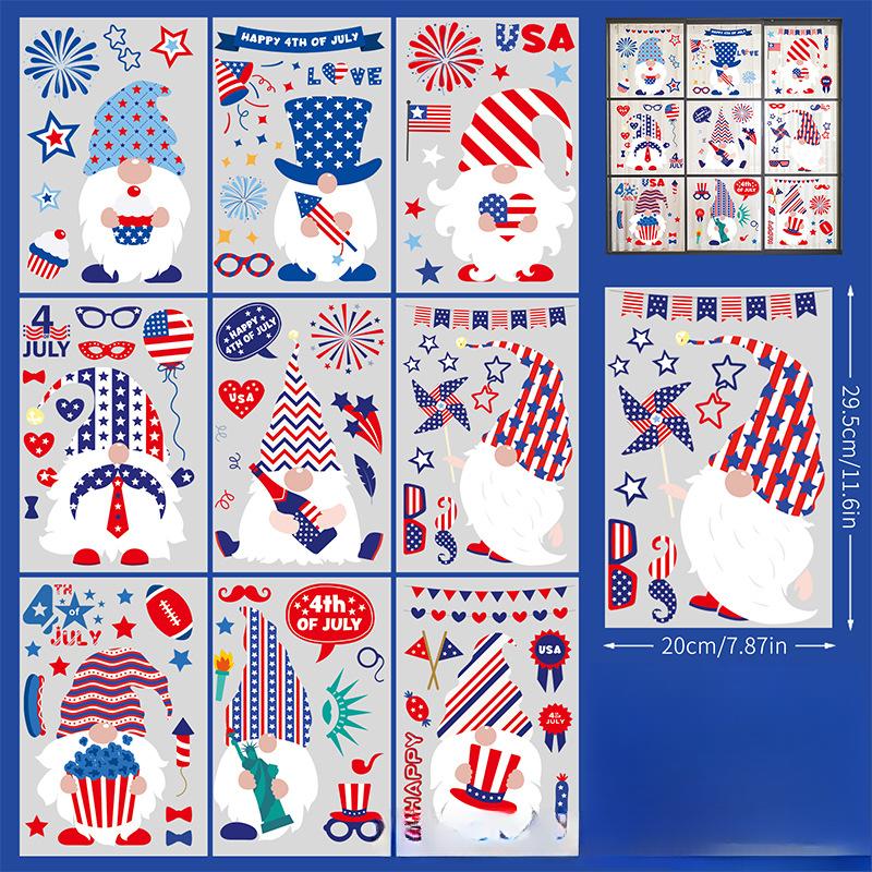 

Independence Day Elderly Electrostatic Stickers