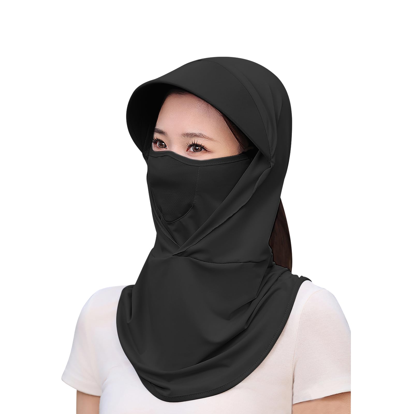 

Лицо УФ прохладный для женщин покрытие для лица с чтобы прохладно к Шее для нежный на пот быстро шея шея ушной крючок [SIVAN] покрытие, защита, [Новая шляпа] [Легко чёрный