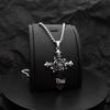Retro Rose Cross Hip-Hop Necklace: European & American Style, Cool Disco Chain for Men & Women
