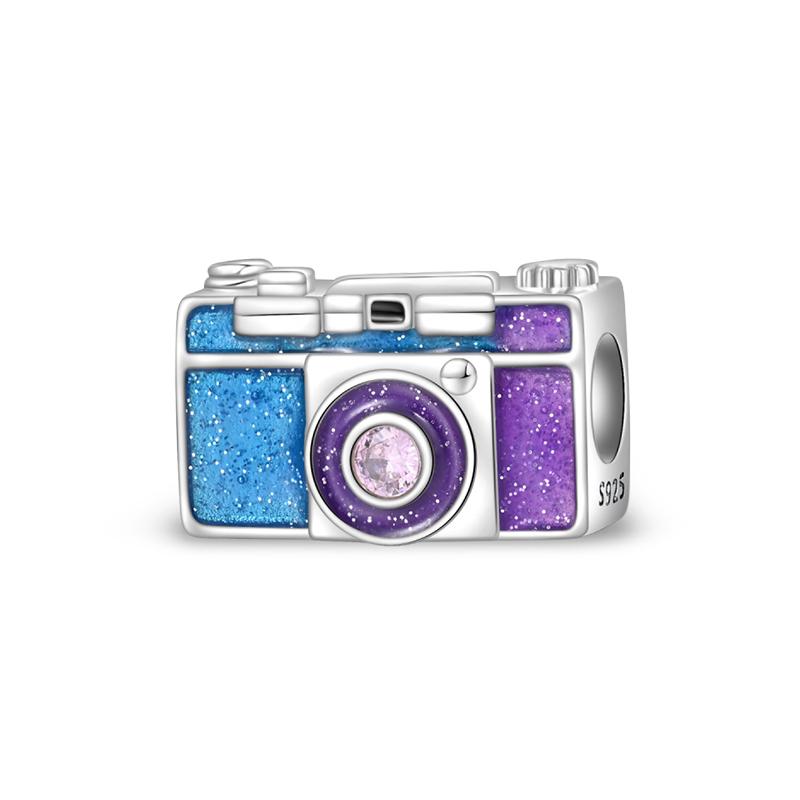 New Copper Alarm Clock Camera Frog Camera Vacation Charms Beads Fit 3Mm Original Bracelets Diy Jewelry Birthday Gift