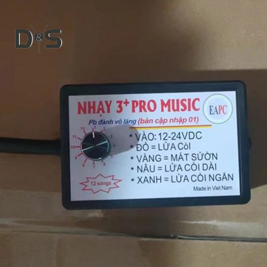 Bocina universal para coche de 12 V y 24 V con 3, 8 y 12 tonos, fácil de instalar, material ABS, relé para motor de coche, caja de música para interior de coche