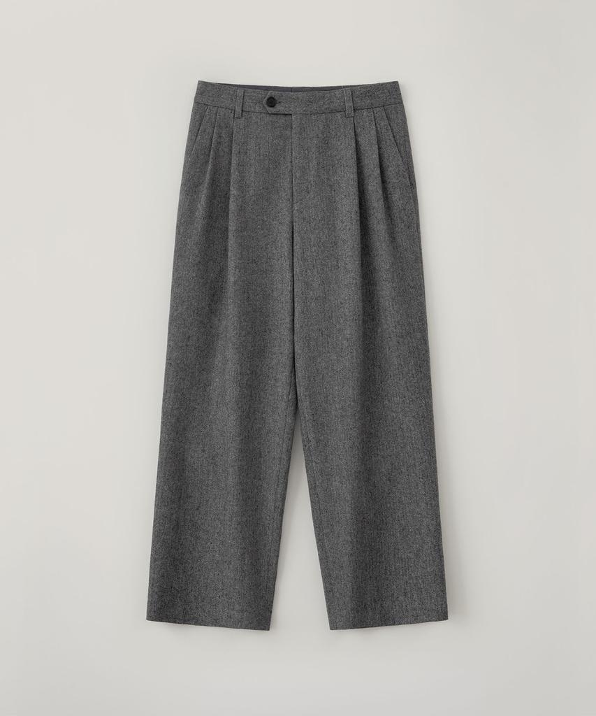 BLANKROOM Herringbone Wool Trousers_Gray