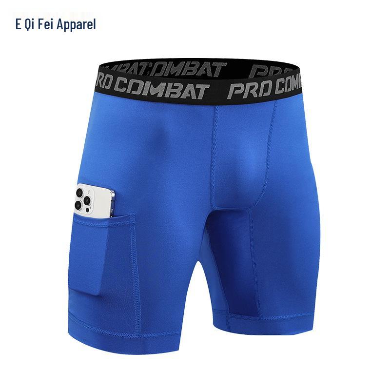 Shorts de Compression Homme à Séchage Rapide avec Poches pour la Course à Pied et le Basketball