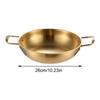 Stainless Steel Korean-style Instant Noodle Pot,Double-handled Cookware Saucepan Dry Pots Seafood Rice Pot Picnic Snack Plates