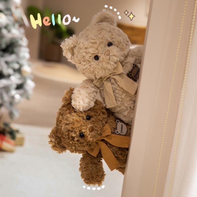 Cute Bow Bear Hug Bear Doll Plush Toy Teddy Bear Doll Children'S Company Soothing Doll