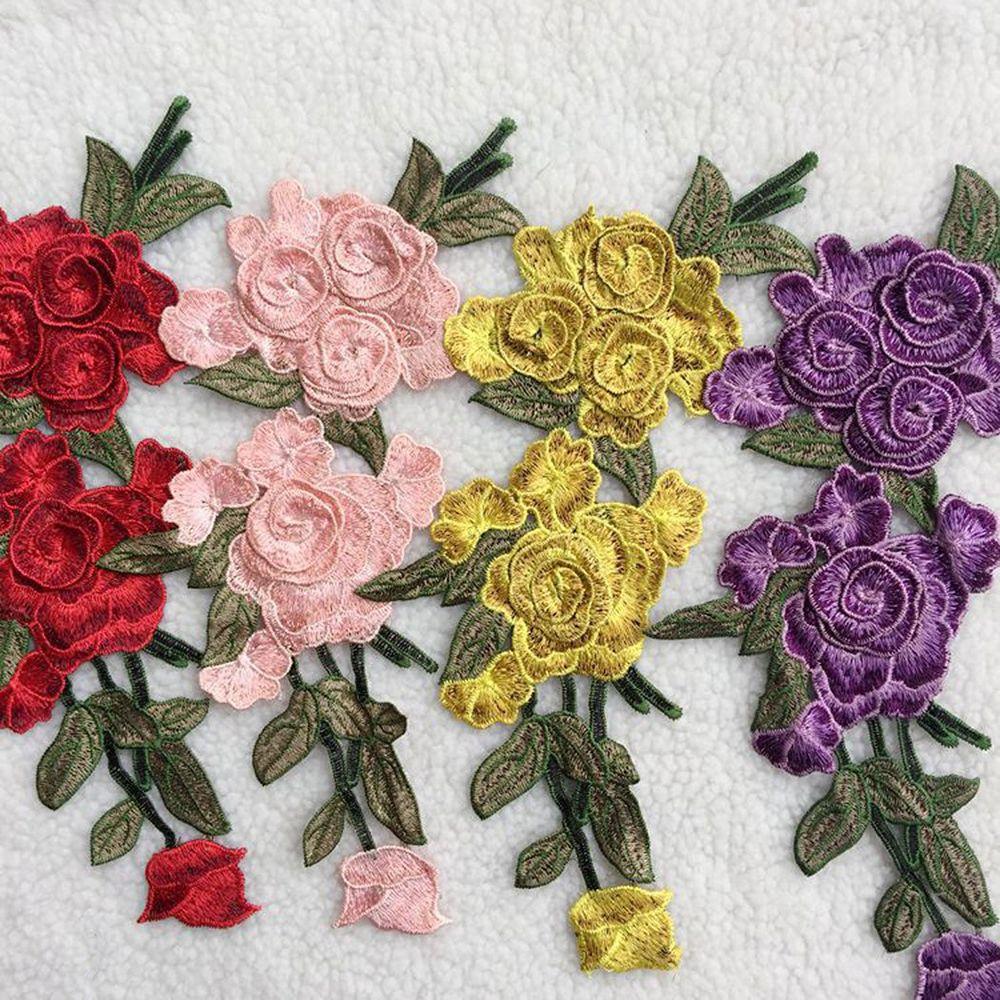 Jacket DIY Embroidered Patch Applique Jeans Decor 3D Flower