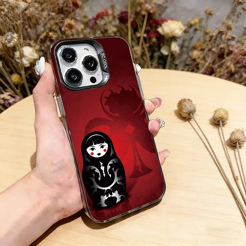 

Матрешка Чехол для телефона iPhone 17,16,15,14,13,12,11 Plus,Pro Max,XS,Цветной Посеребренный Внутренний Чехол iPhone16Se4