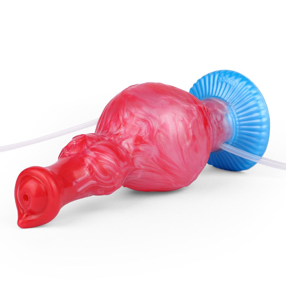 Inflatable Silicone Female Masturbator with Water-Spraying Dildo Simulation
