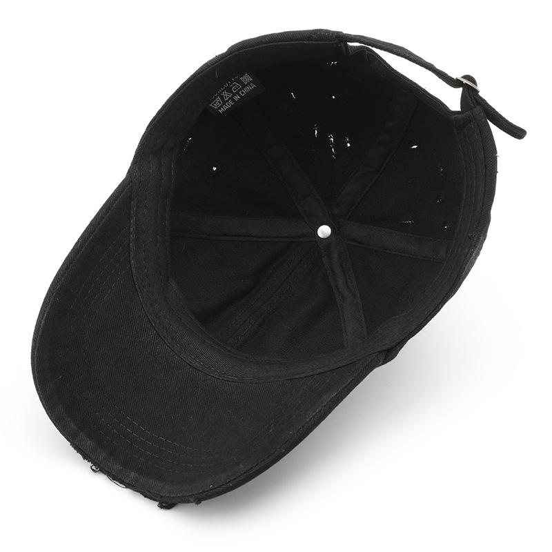 Men's washed solid-color baseball cap, suitable for outdoor activities, women's travel cap, sun-protective and shading cap
