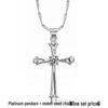 Yihua White Gold Plated Geometric Cross Pendant Necklace for Women