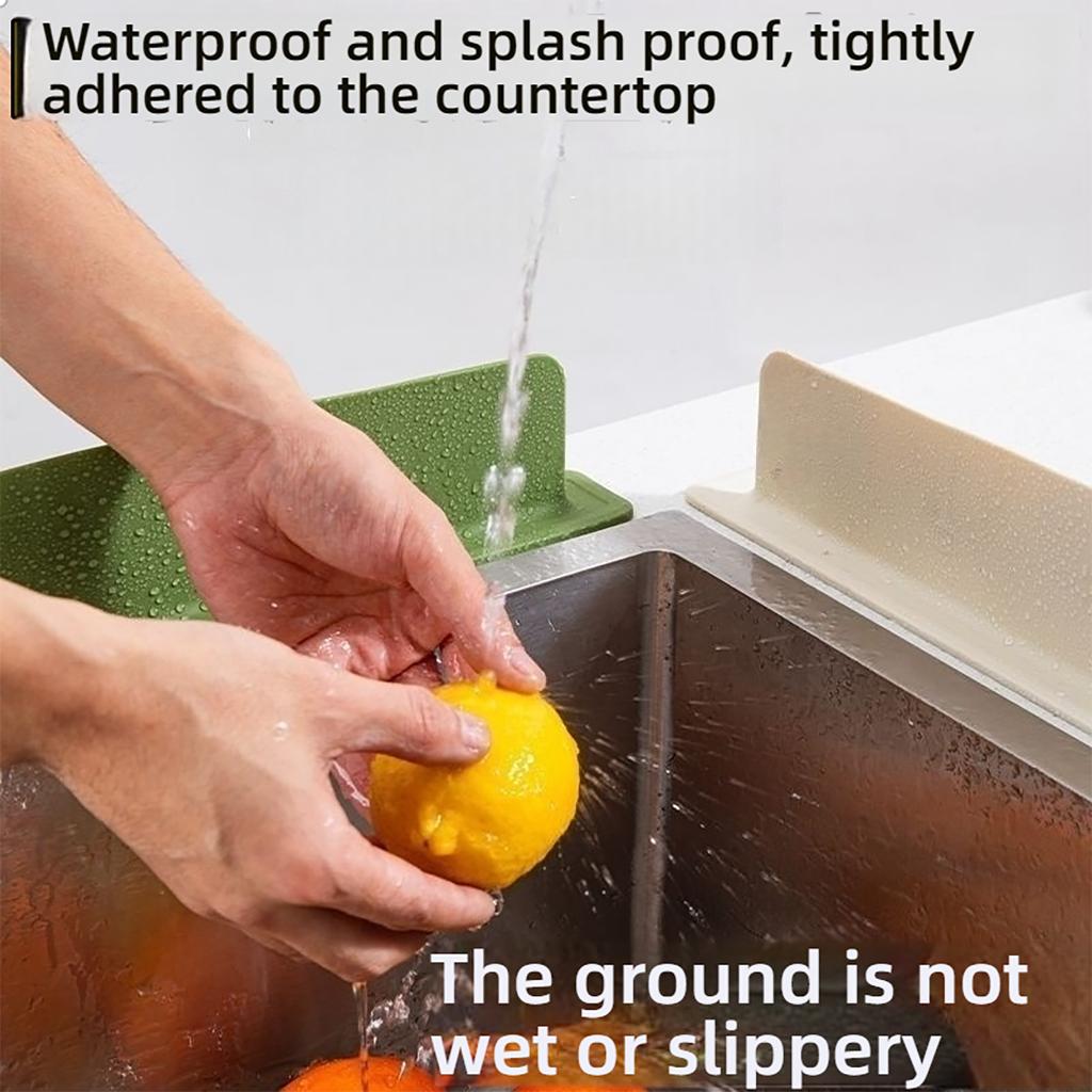 Kitchen Silicone Sink Splash Guard Body Suction Cup Design Flexible Silicone, Easy to Install and Remove, Reusable