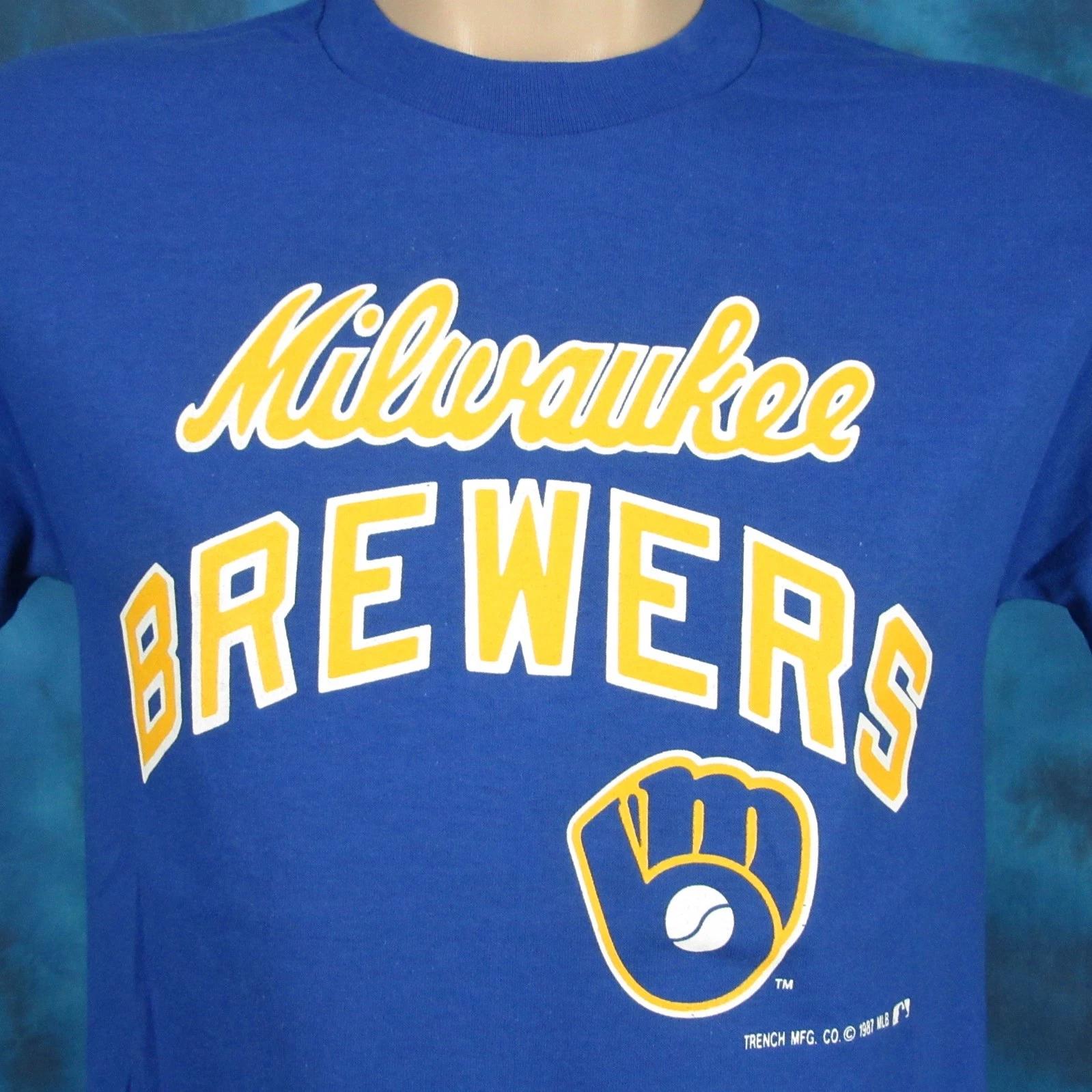 NWT vintage 80s MILWAUKEE BREWERS T-Shirt S baseball mlb single stitch 3XL