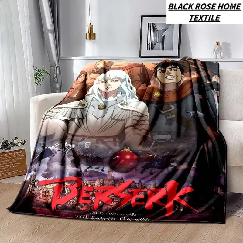 Fashion Art 3D HD Printed Berserk Anime Blanket Family Bedroom Sofa Bed Sheet Plush Sleeping Blanket Camping Warm Cover Blanket