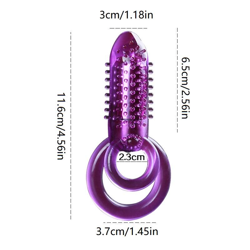 Vibrating Cock Ring With Tongue Clitoral Stimulator Raised Nodules Anal Beads For Couple Play Adult Sex Toys Penis Ring Wearable