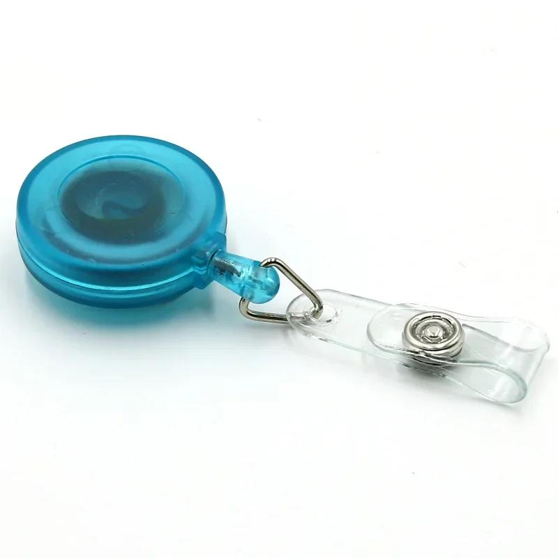 1Set Unisex ID Name Badge Credit Card Holder Employee's Staff Work Card Cover with Retractable Badge Reel Pass Bus Card Sleeve