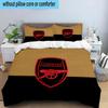 3PCS Arsenal Football Club Crest Printed Bedding Set, Includes A Duvet Cover and Two Pillowcases for Bedroom, Suitable for All Seasons