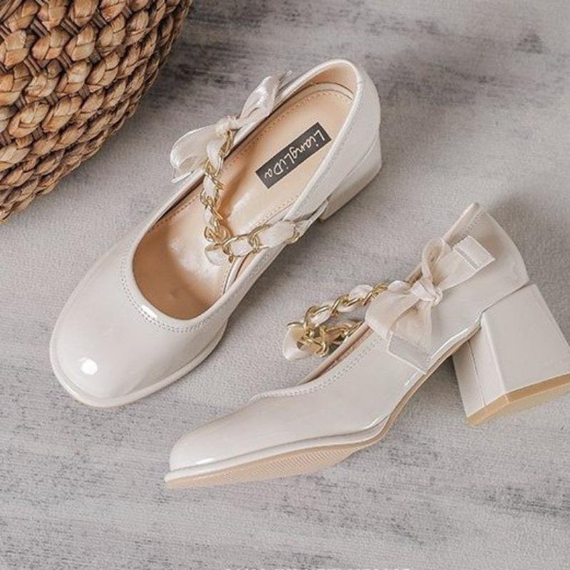 Fashion French Ladies Mary Janes Shoes Luxury Brand Sexy High Heel Banquet Sandals Designer New Light Grace Party Shoes Pumps Shoe Mujer