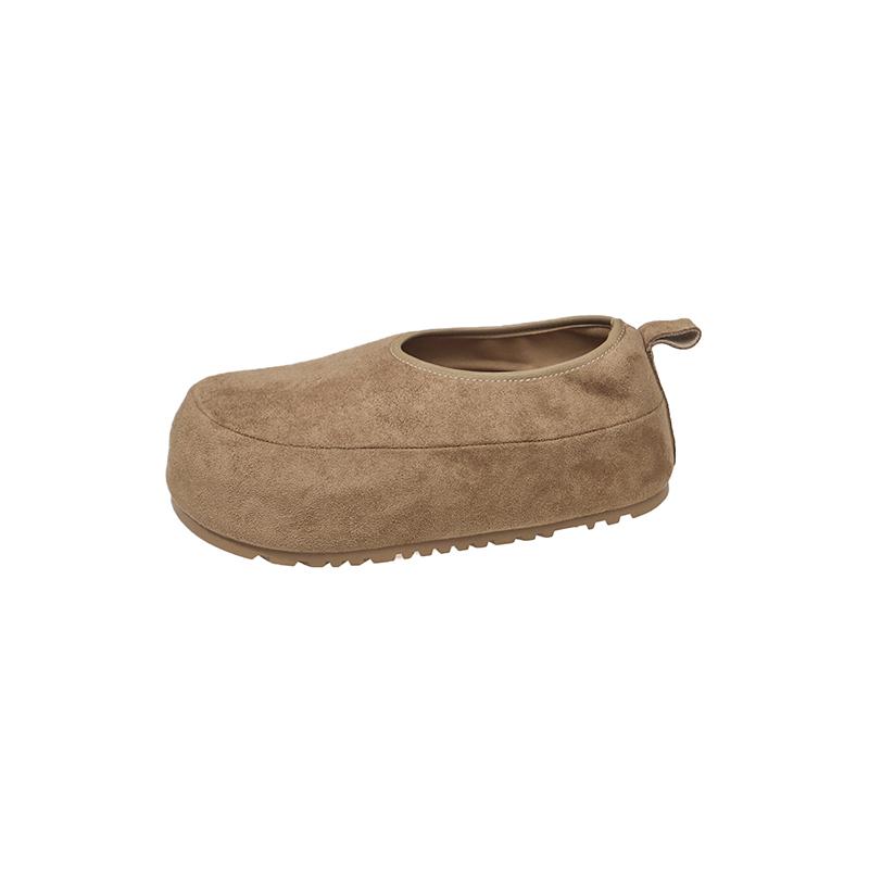 

Мода Мода Слипоны Замша Нескользящие Одинарные Туфли Осень Новые Круглый Носок Мелкий Вырез Внутреннее Увеличение Высоты Низкие Туфли 35