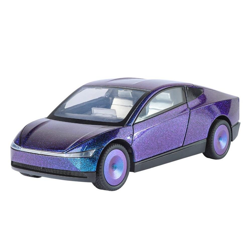 1:Модель автомобиля Tesla Cybercab Robotaxi, литая из сплава, масштаб 1:24 - Синий