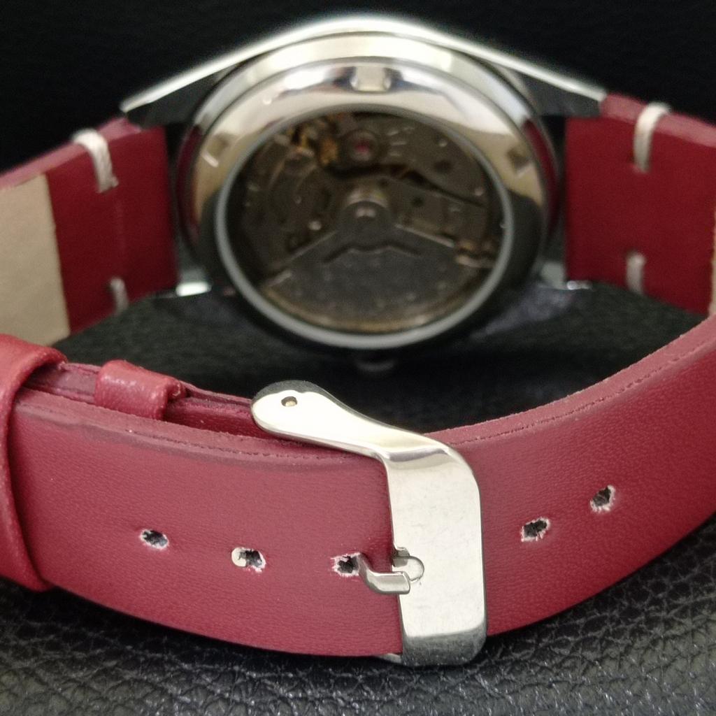 REFURBISHED VINTAGE SEIKO 5 AUTOMATIC 6309A JAPAN MENS RED DIAL WATCH A701708-5 R206c-a701708