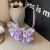 Banquet Graduati Ball Luxury Bow Pleated Large-capacity Handbag Clutch Bag Lipstick Wallet Phe Storage Bag Woman Bag Purse