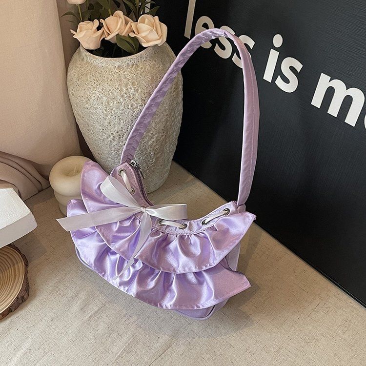 Banquet Graduati Ball Luxury Bow Pleated Large-capacity Handbag Clutch Bag Lipstick Wallet Phe Storage Bag Woman Bag Purse