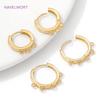 14K Gold Plated Brass French Hoop Earring Clasps Accessories,Earwires Fasteners with 3&5 Open Rings,DIY Earrings Making Findings