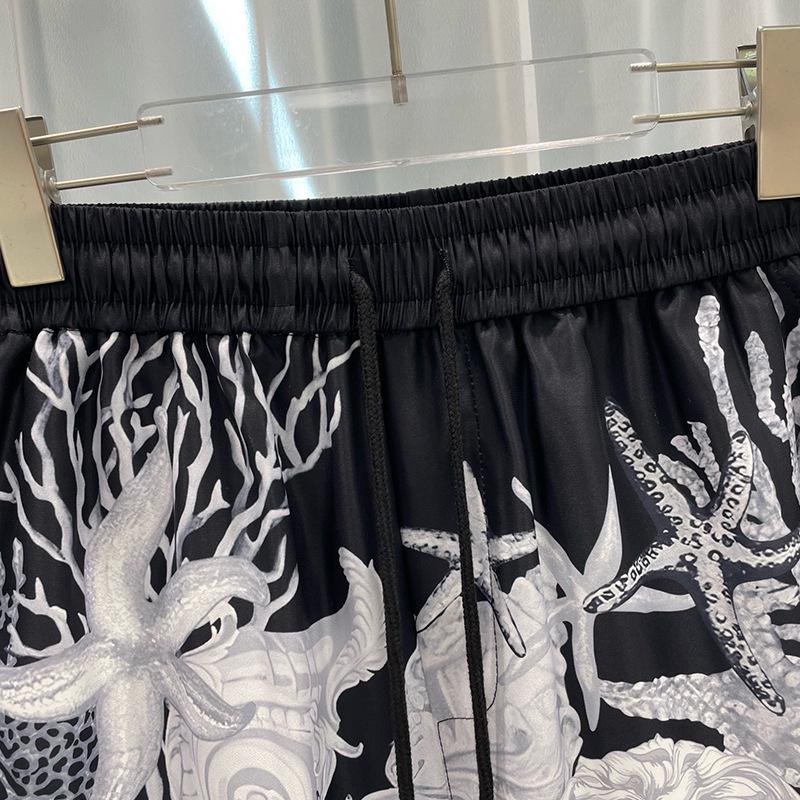 2024 Summer European & American Trend: Men's Casual Digital Print Shirt & Shorts Set
