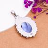 Iolite 925 Sterling Silver Pendant V8272, Vivid Blue Pendant, Oval Pendant, Valentin's Day Gift, Gift For Her, Birthday Gift, Handmade Jewelry, Silver