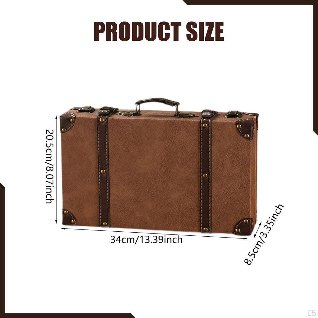 Antique Suitcase Decorative Storage Box Ornaments Old Fashion Chests Luggage Case