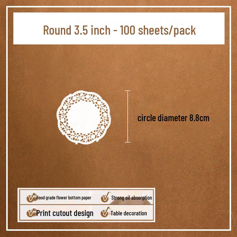 

De Ruien Round Oil Absorbent Baking & Fryer Paper