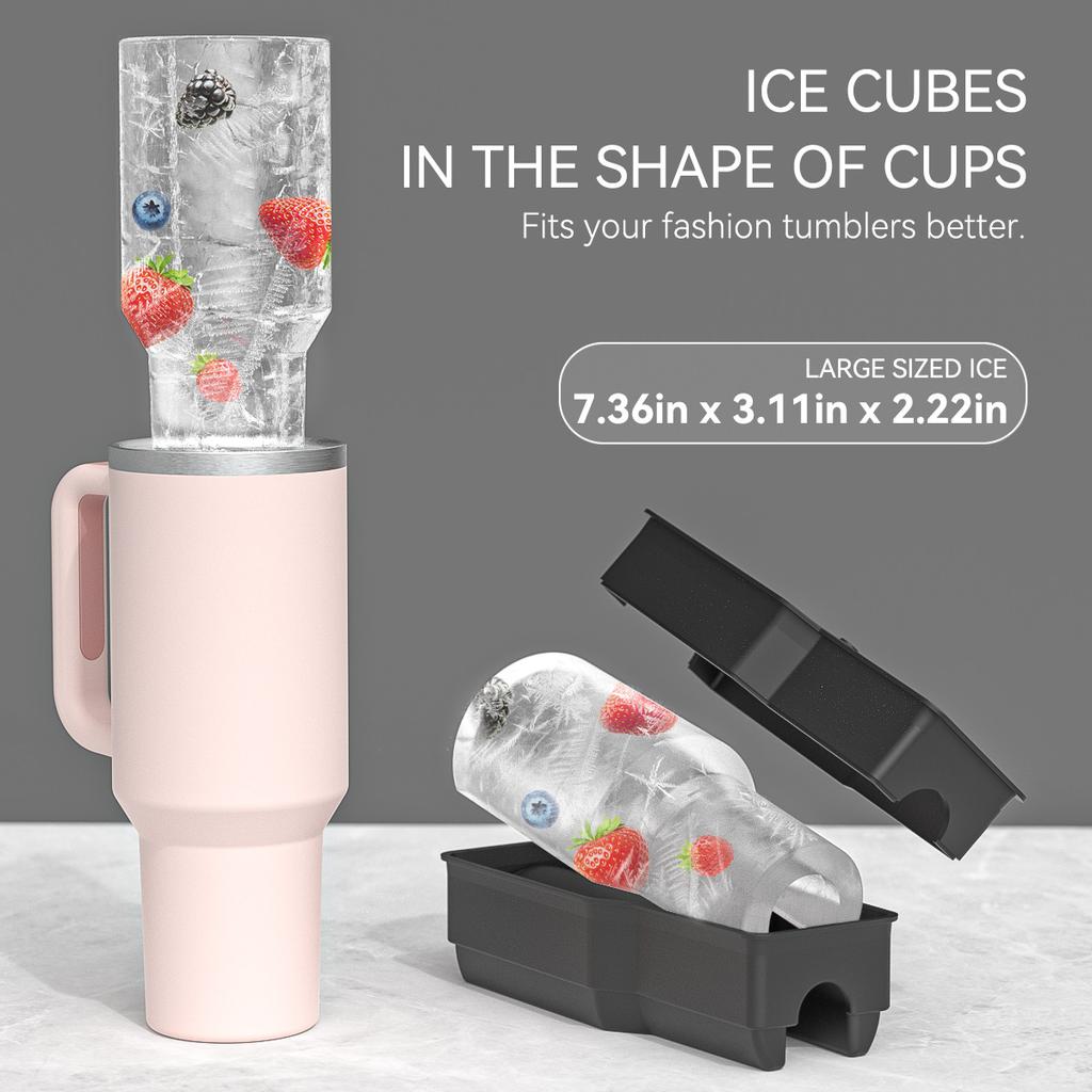 Water Bottle Ice Maker,Insulated Cup Ice Tray - Creative Silicone Ice Mold with Easy Release Design