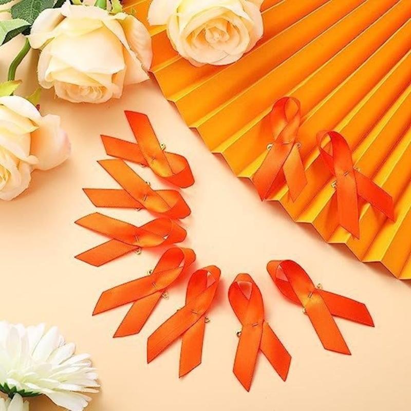 100pcs Awareness Enamel Lapel Pin Ribbon Brooch Breast Cancers Health Care Public Welfare Badges Jewelry Accessories