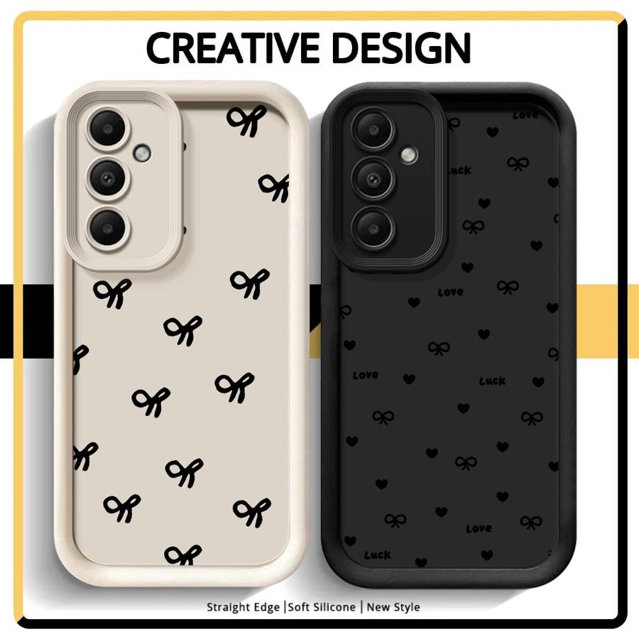 Capa para Samsung Galaxy A51 A73 A71 A72 A53 A54 A12 A13 A26 A32 A35 A36 A15 A16 A56 A34 A23 Capa de Celular Laço Fashion
