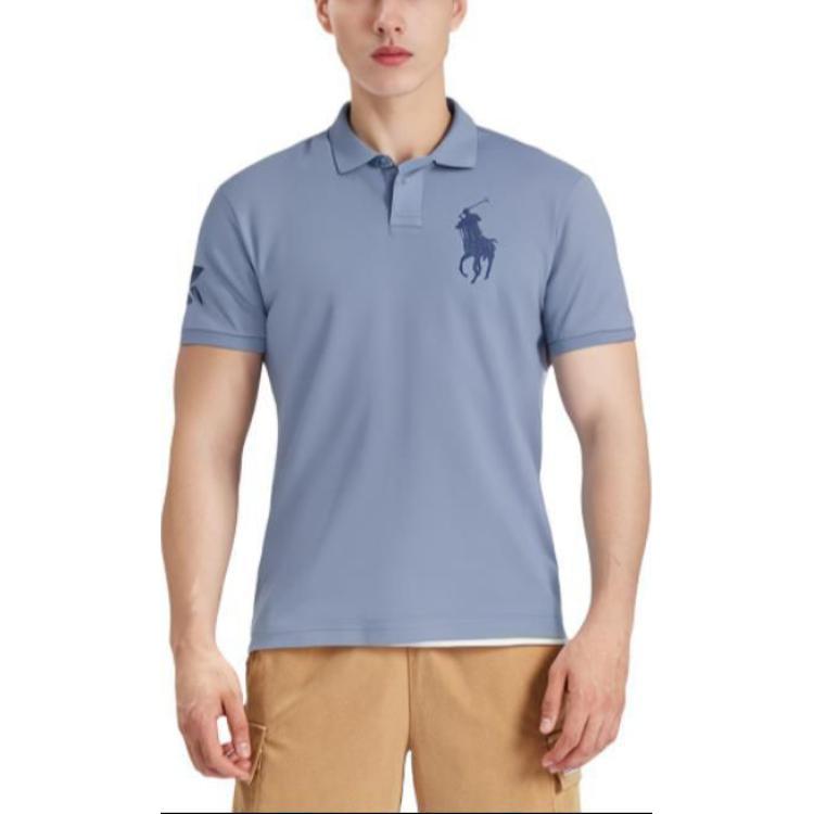 Polo Ralph Lauren SS23 Logo Embroidered Short Sleeve Polo Shirt Men Tops Light-Blue 710697457-058