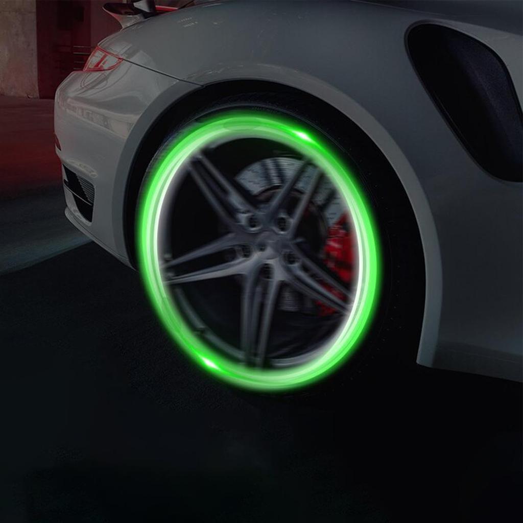 Fluorescent Tire Valve Caps, Fluorescent Valve Caps - Fluorescent Valve Caps 4x Glow Car