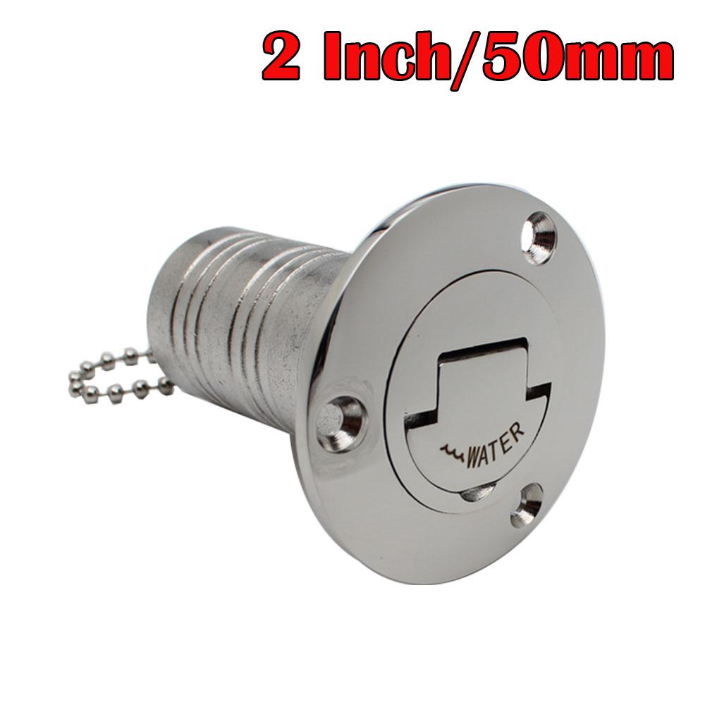 New Stainless Steel 316 Deck Filler GAS DIESEL FUEL WASTE WATER 38mm 50mm Mirror Polish Marine Boat Hardware Deck Filler Cap