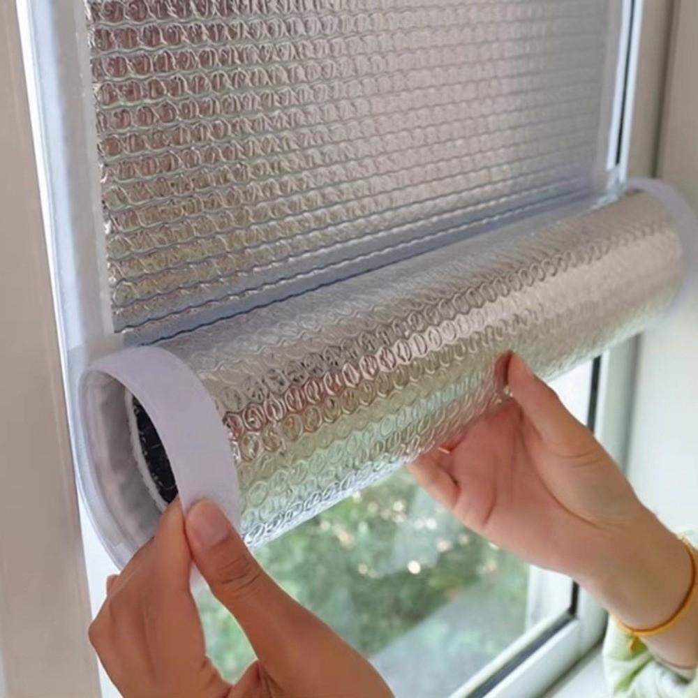 Heat Insulation Thermal Insulation Curtains Self-adhesive Blackout Sun Block  Office Room