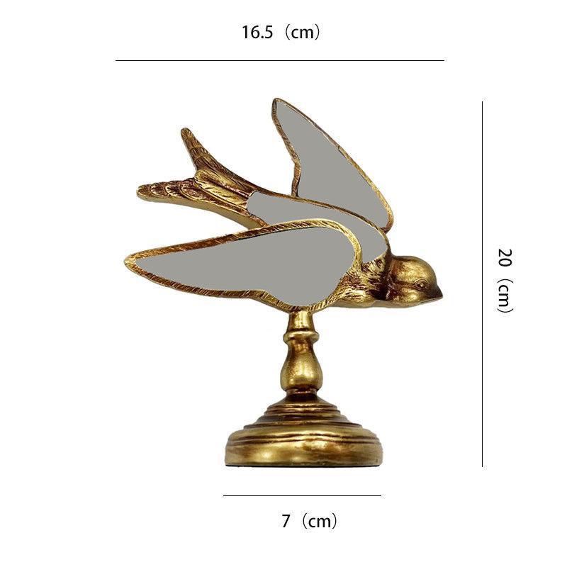 Vintage Forest Decorative Mirrors Dragonfly Swallow Wall Hanging Wall Decoration Light Luxury Home Decoration European Style New